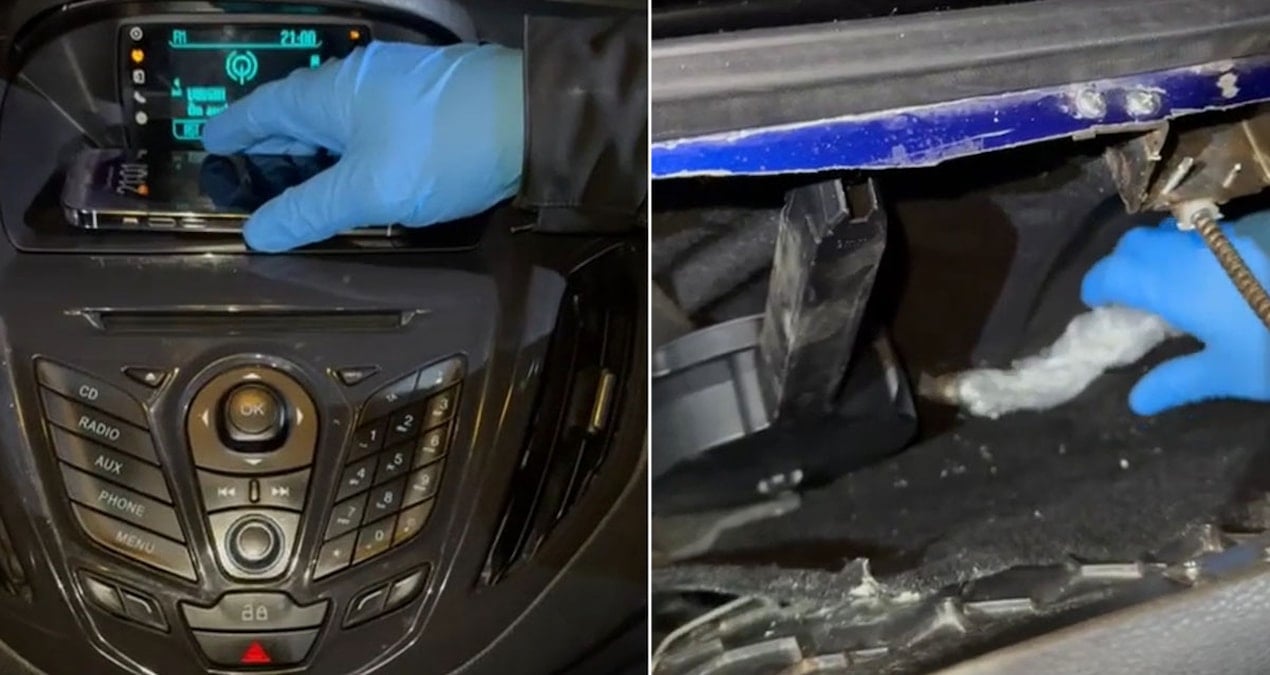 Akıllara durgunluk veren yöntemle aracında uyuşturucu ve şarjör saklamış!