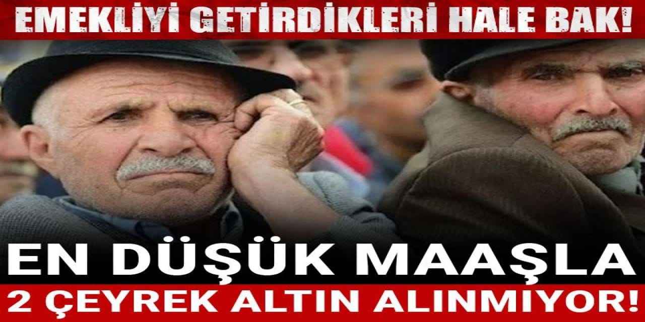 En düşük emekli maaşı 2 çeyrek altın etmiyor!