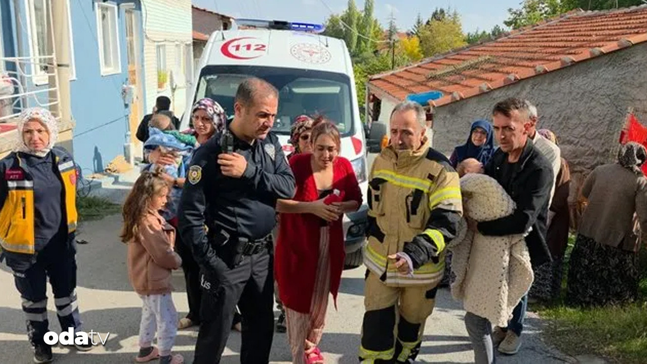 Yürekler ağza geldi: Anne çocuklarını yangından böyle kurtardı