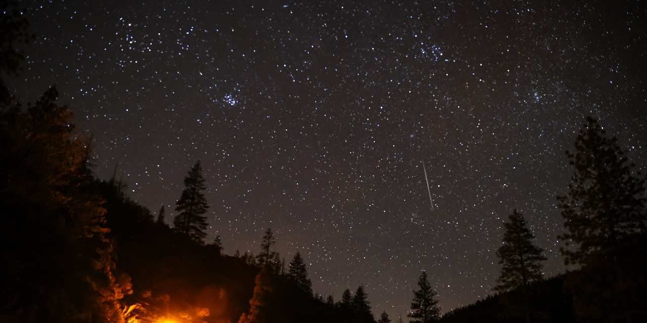 Meteor yağmurunun eşsiz manzarası hızlandırılarak kaydedildi